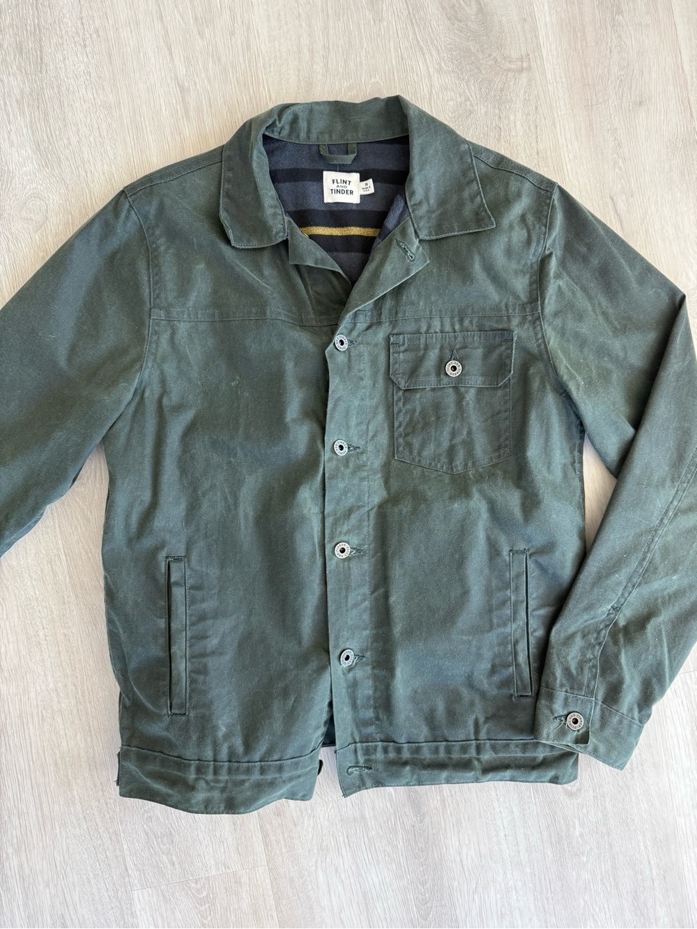 Huckberry - Flint and Tinder Flannel-Lined Waxed Trucker Jacket - Small